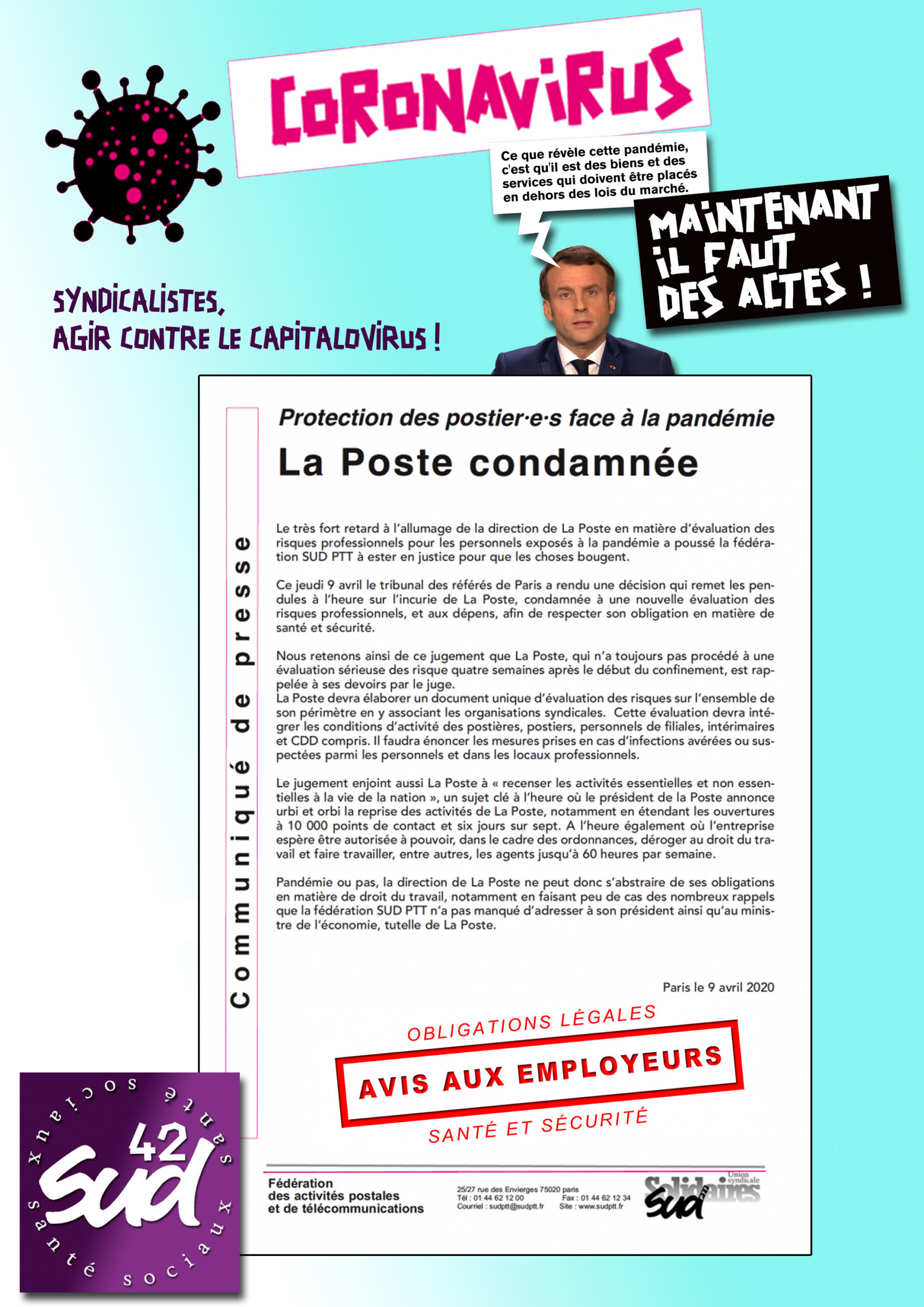 2020 04 14 Communication 2 SUD Santé Sociaux Loire 14 04 2020