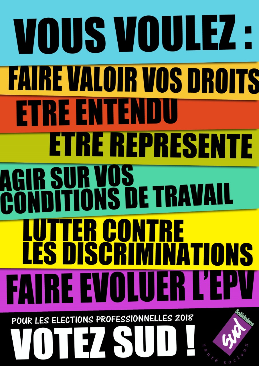 sud epv Elections professionnelles 2018